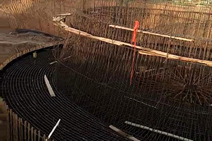 自贡砼烟囱新建施工现场