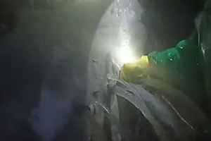 自贡消防水池堵漏现场
